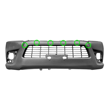 PARAGOLPES HILUX 16/18 DX BASE DELANTERO C/AGUJERO P/DEFENSA